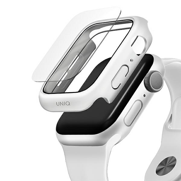 UNIQ pouzdro Nautic Apple Watch Series 4/5/6/SE 44mm bílá/bílá
