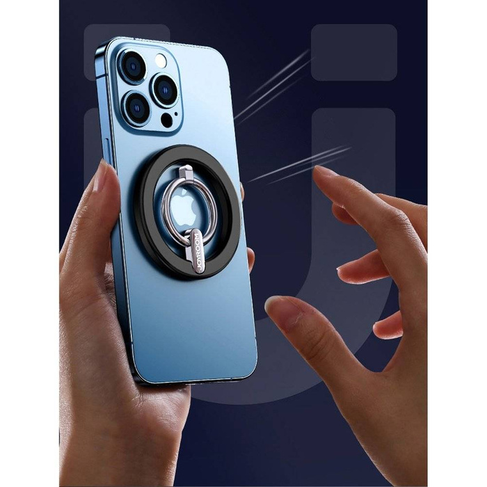 Joyroom kit multifunzionale supporto magnetico per auto anello supporto telefono nero (JR-ZS294)