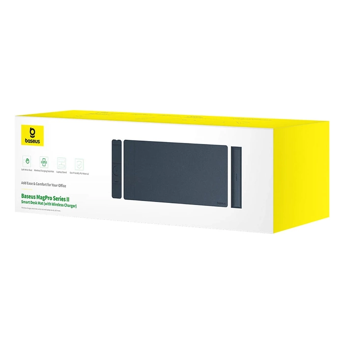 Baseus MagPro Series II BS-PS037 Schreibtischunterlage mit Handballenauflage und induktivem Ladegerät – Schwarz