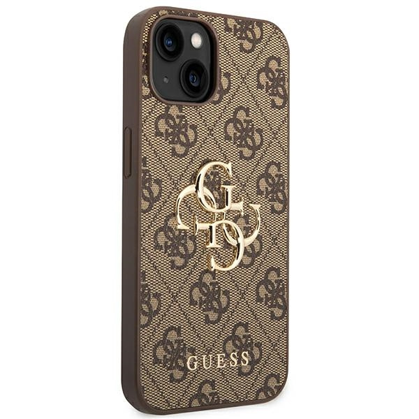 Case Guess iPhone 14 Plus 6.7" brown/brown hardcase 4G Big Metal Logo