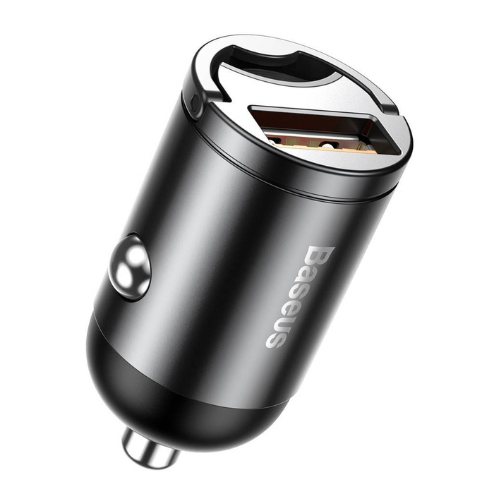 Mini caricabatterie per auto BASEUS Tiny Star USB QC 3.0 30W grigio
