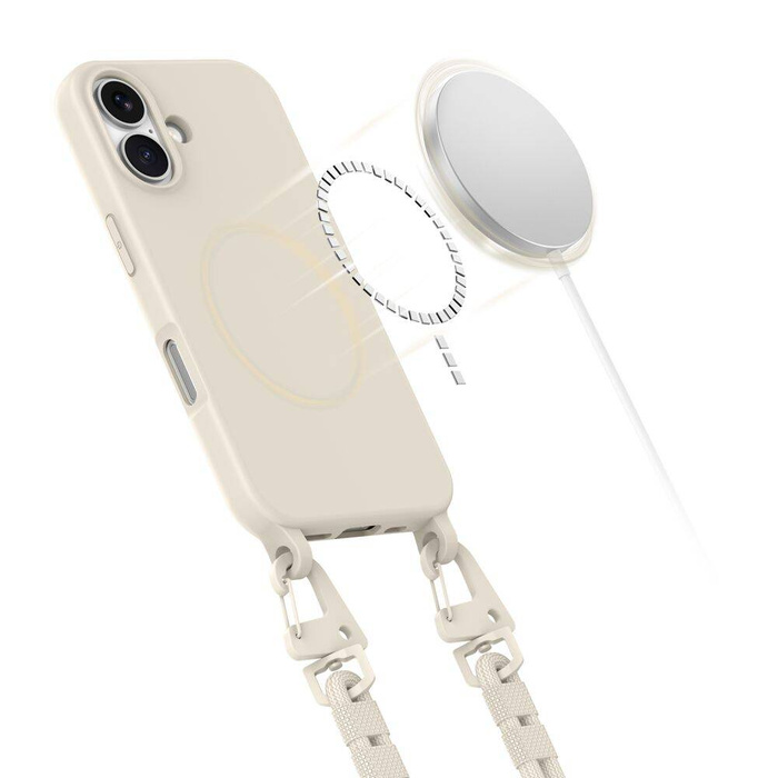 ETUI TECH-PROTECT MAGNECKLACE MAGSAFE IPHONE 16 LATTE