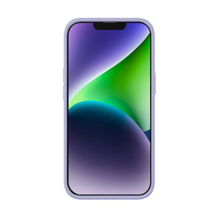 Baseus Liquid Silica Gel Case for iPhone 14 Plus (lavender)+ tempered glass + cleaning kit