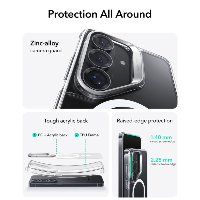 ESR CLASSIC HYBRID KICKSTAND MagSafe GALAXY S26+ PLUS CLEAR