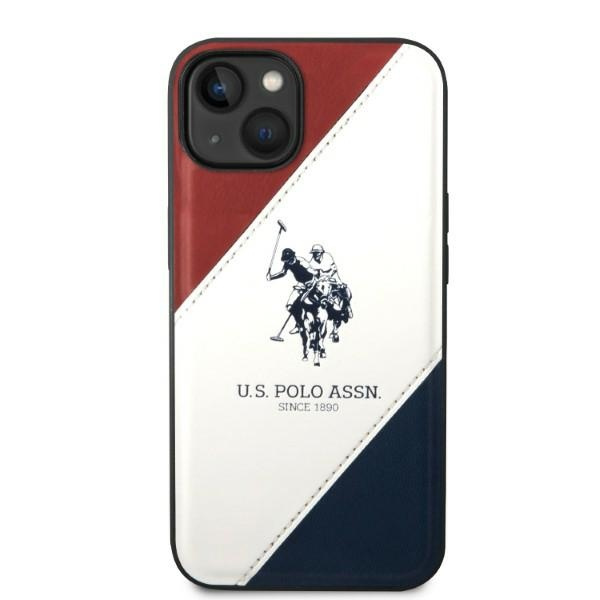 US Polo USHCP14MPSO3 iPhone 14 Plus 6.7" weiß/weiß Tricolor Geprägt