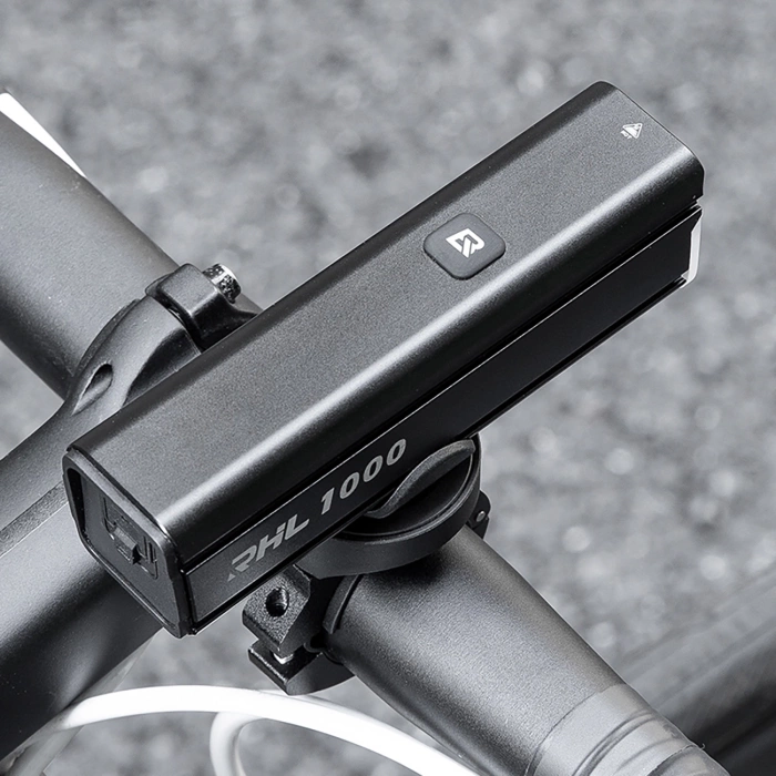 Rockbros 24610002001 Fahrrad-Frontlicht 1000 lm + USB-C - USB-A-Kabel - Schwarz