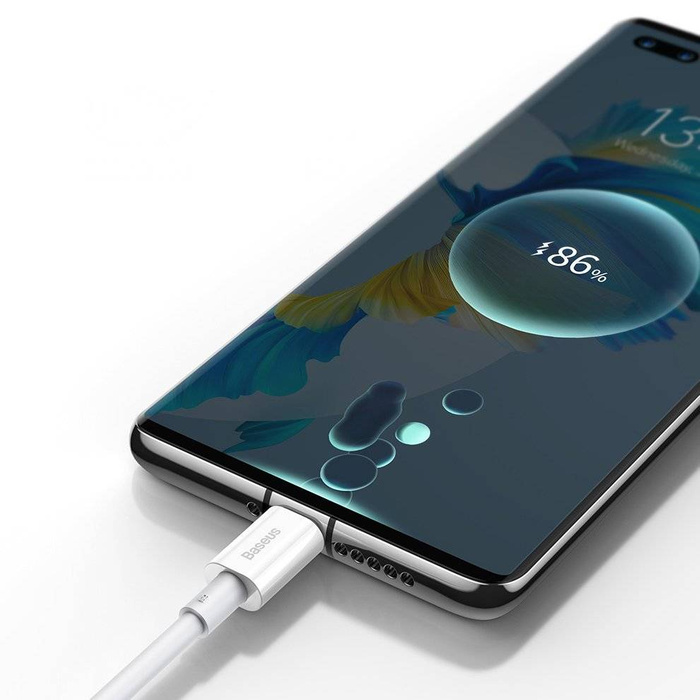 Câble de données de charge rapide Baseus série Superior USB - USB Type C 66 W 6A 1 m Blanc (CATYS-02)