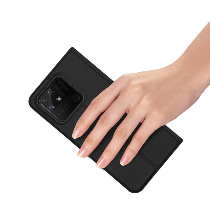 Custodia per fondina Dux Ducis Skin Pro con patta Realme Narzo 50A nera