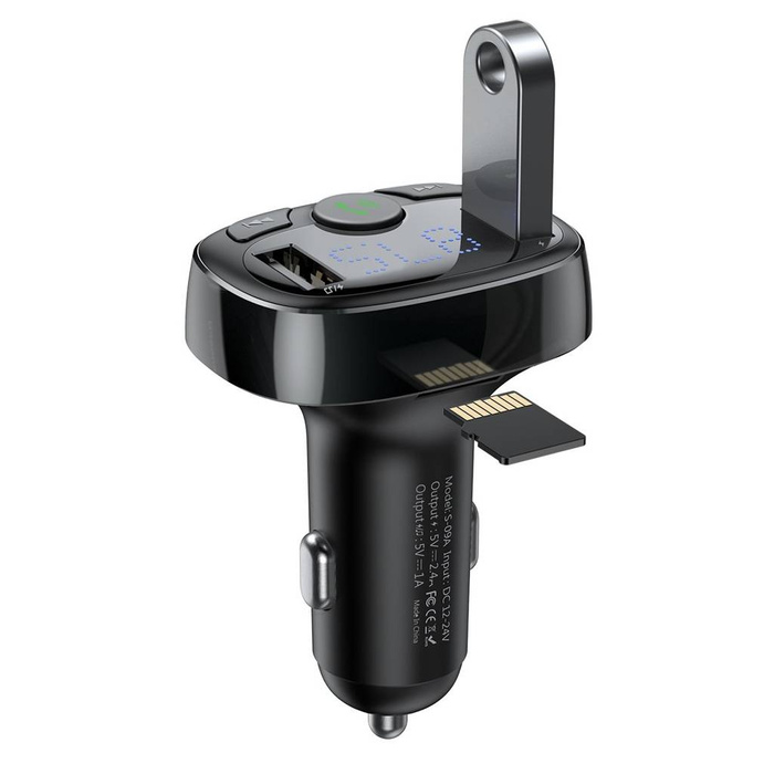 Bluetooth vysílač / nabíječka do auta Baseus S-09A (Overseas Edition) - černá