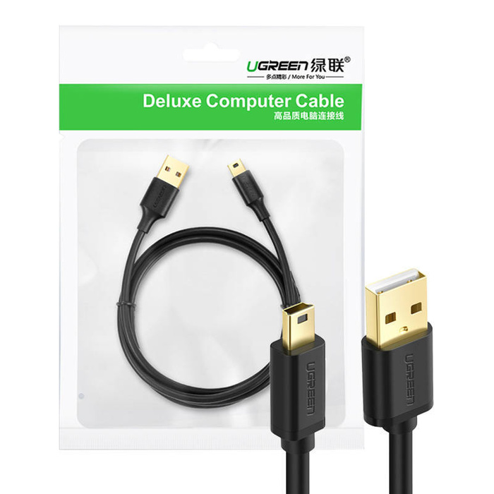 Cable USB 2.0 UGREEN 10355B, macho, mini USB, 1m