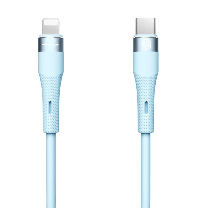 Kabel NILLKIN DATA CABLE FLOWSPEED SILICON TYPE C-LIGHTNING PD 27W, BLUE / NIEBIESK