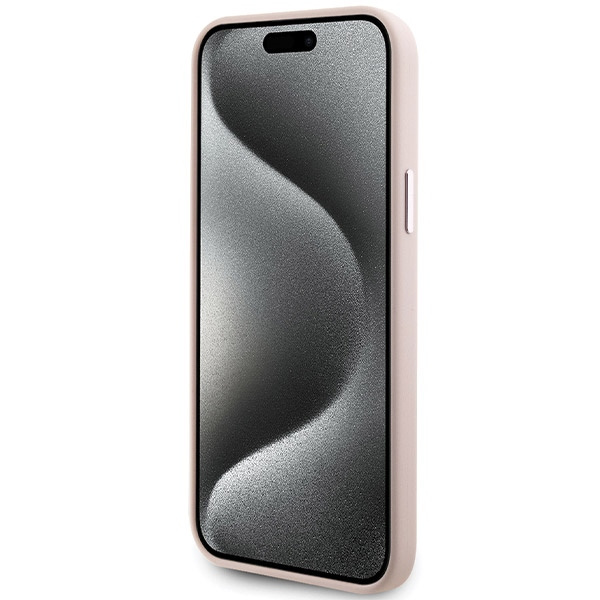 Etui Karl Lagerfeld KLHCP15MSMHCNPP iPhone 15 Plus 6.7" różowy/pink Silicone Choupette Metal Pin Case