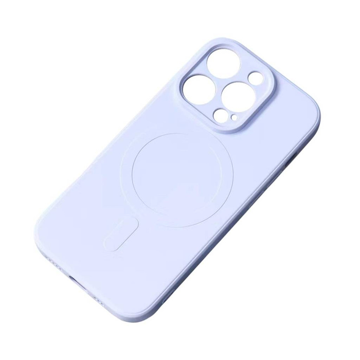 Custodia in silicone compatibile MagSafe per iPhone 15 Custodia in silicone - blu