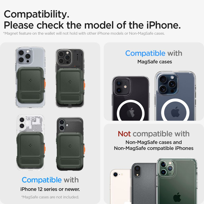 WALLET MagASEF Spigen LOCK FIT UNIVERSAL CARD HOLDER KHAKI GREEN