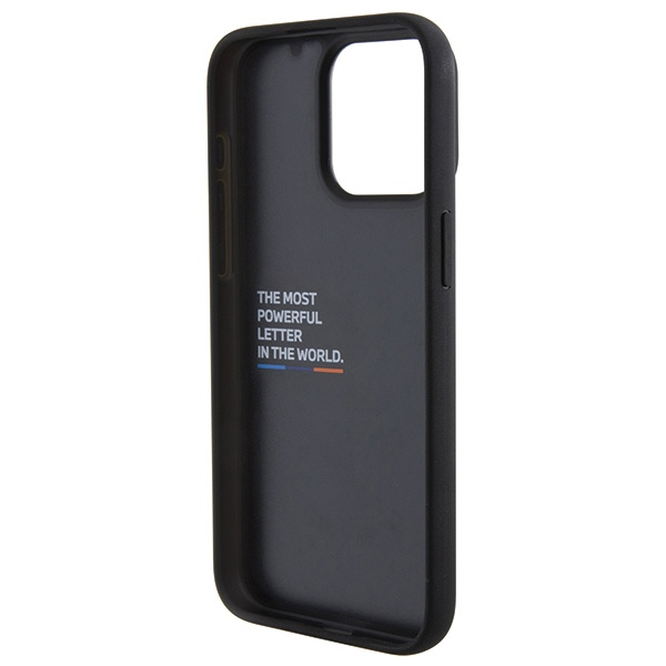 Hülle Bmw Bmhcp15l22ppmk IPhone 15 Pro 6.1" Schwarz/Schwarz Tricolor M Kollektion Case