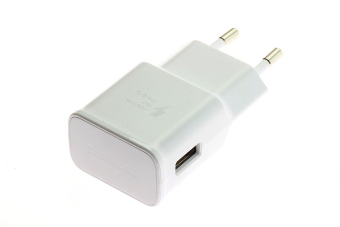 Genuine Charger SAMSUNG Fast Charging EP-TA200 + Cable USB-C 1.5M Galaxy S8 S9 S10 Note 8 9 White