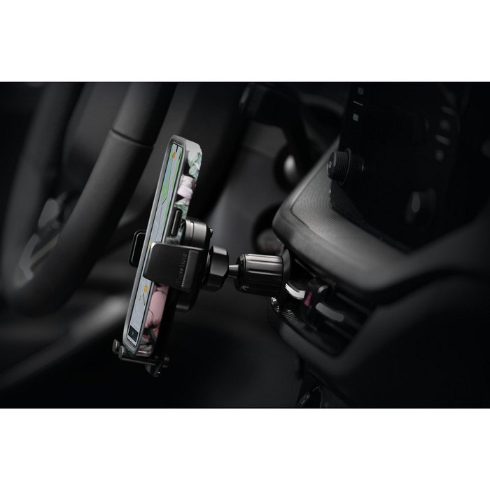 Uchwyt na telefon do samochodu uniwersalny Forcell F-Grip Guardian AV do kratki czarny