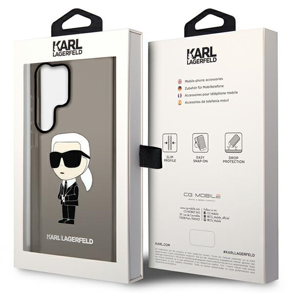 Hülle Karl Lagerfeld Klhcs23lhniktck S23 Ultra S918 Schwarz/Schwarz Hardcase Ikonik Karl Lagerfeld Case
