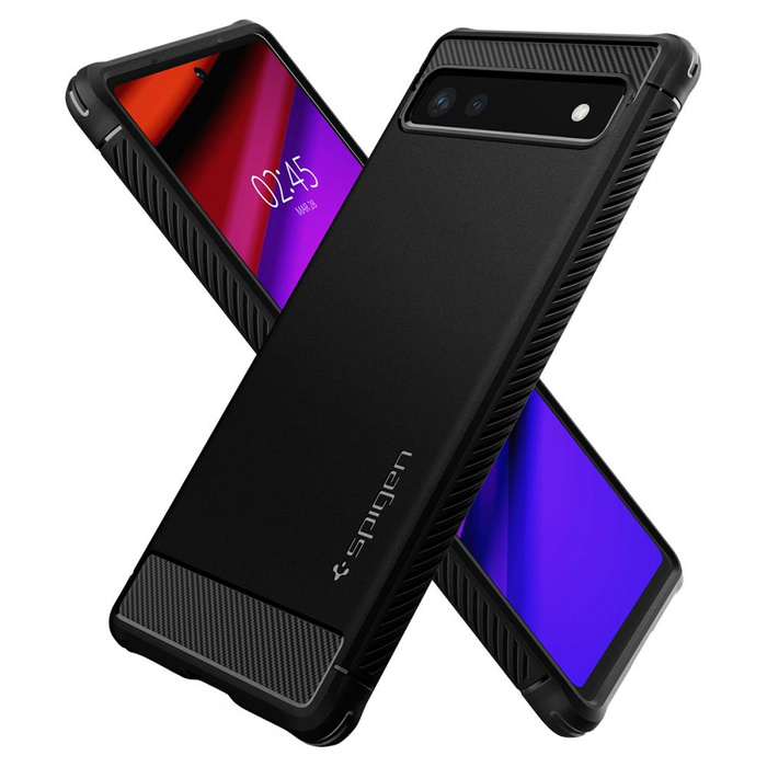 Case Spigen Rugged Armor Google Pixel 6a MATTE Black