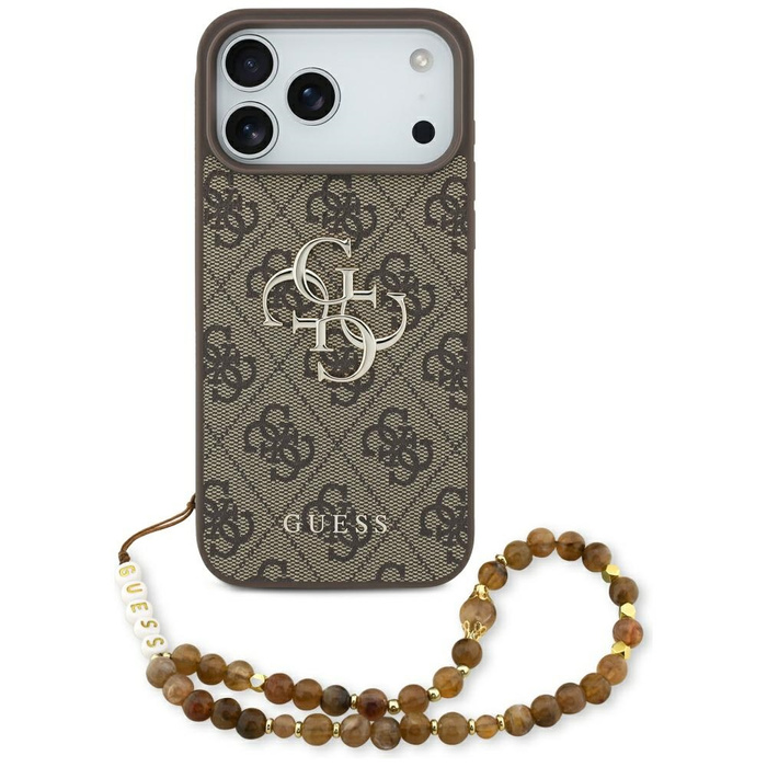 Etui Guess 4G Strap 4G Classic Logo do   iPhone 17 Pro Max brązowy