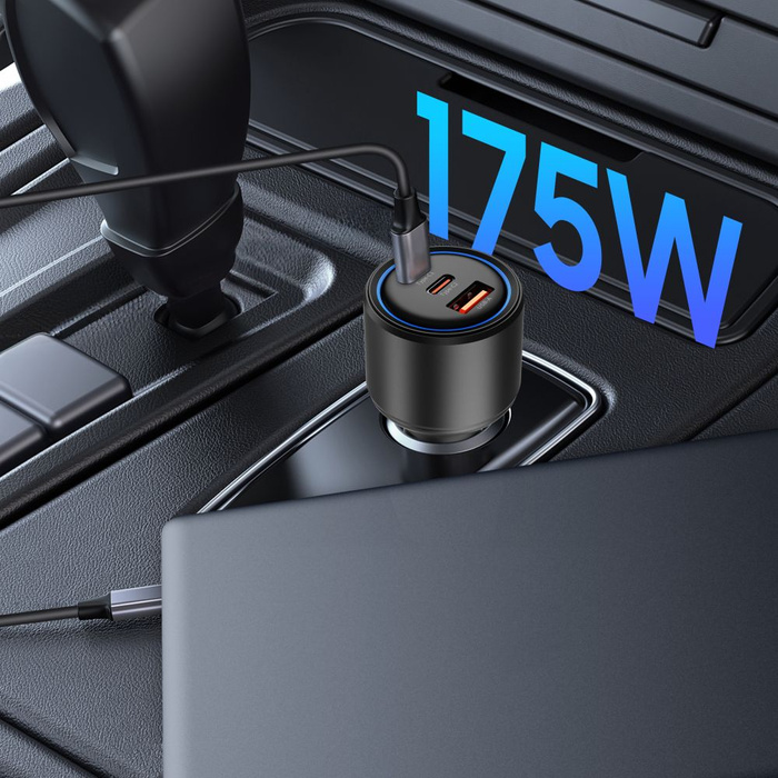 TECH-PROTECT CC04 3-PORT CAR CHARGER PD175W BLACK