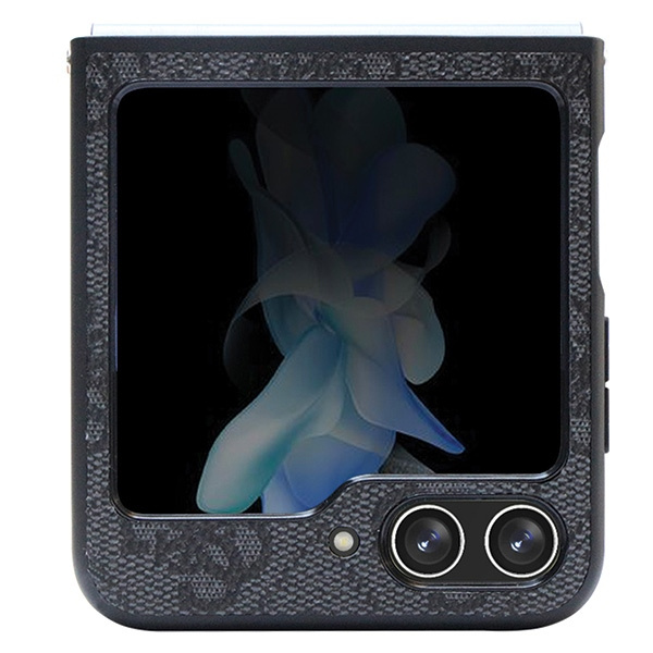 Hülle Guess GUHCZF5P4TDPK F731 Galaxy Z Flip5 schwarz/schwarz hartcase Leder 4G Diamond Triangle Case