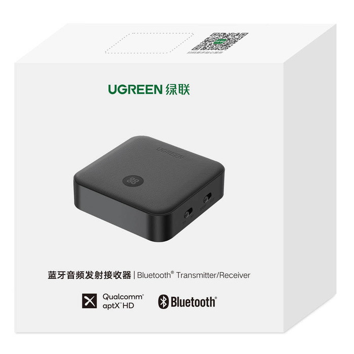 Ugreen 2 az 1-ben Bluetooth 5.0 adó/vevő zene fekete (CM144)