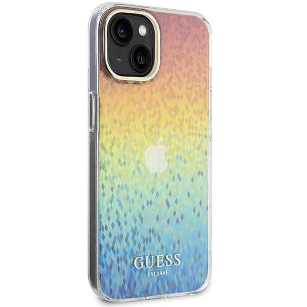 Etui Guess GUHCP15SHDECMI iPhone 15 6.1" wielokolorowy hardcase IML Faceted Mirror Disco Iridescent Case