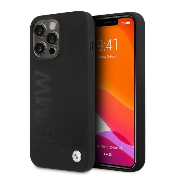 Hülle BMW BMHMP13LSLBLBK iPhone 13 Pro / 13 6.1" schwarz/schwarz hartcase Silikon Signature Logo MagSafe