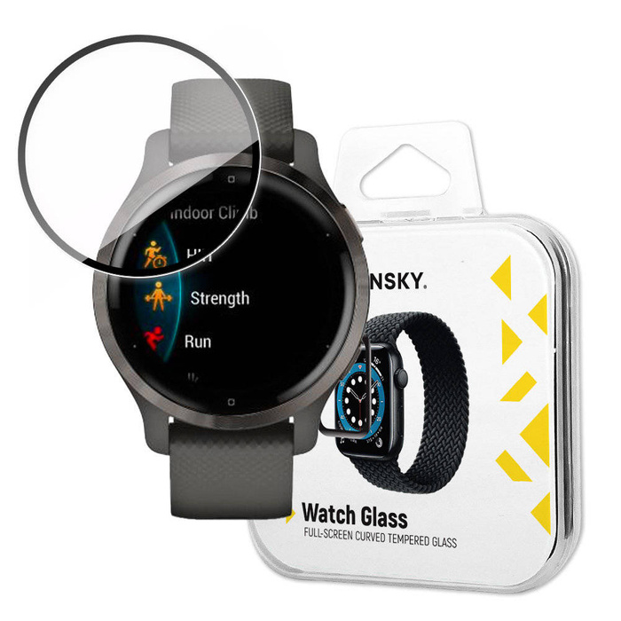 Verre hybride Wozinsky Watch Glass pour Garmin Venu 2S noir