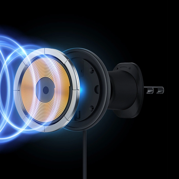 magnetic Car Phone Holder Baseus with wireless charging CW01 (Black)