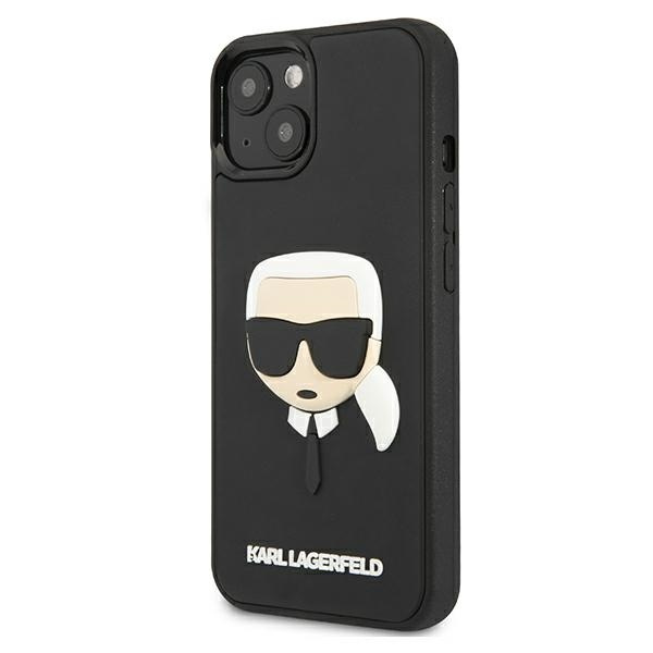 Karl Lagerfeld KLHCP13SKH3DBK iPhone 13 mini 5,4" fekete/fekete keménytokos 3D gumi Karl feje