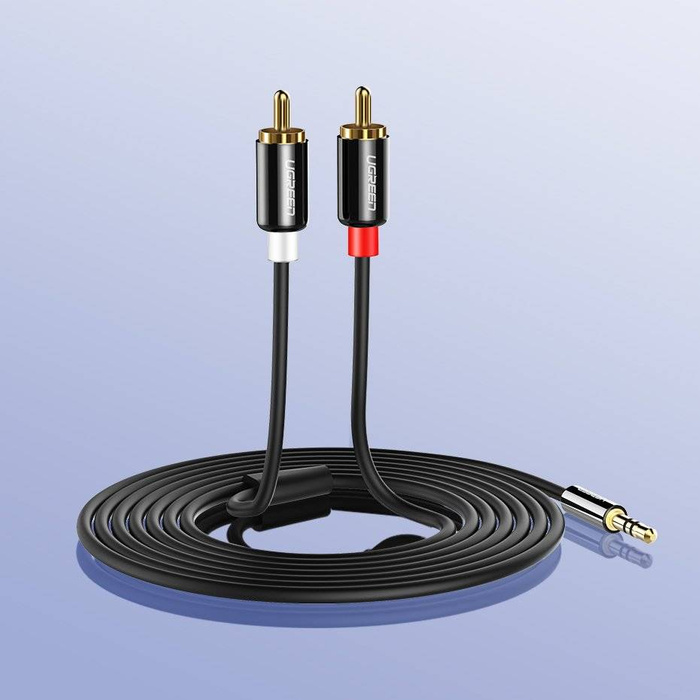 Cavo audio Ugreen mini jack da 3,5 mm - 2RCA 3m nero (10590)