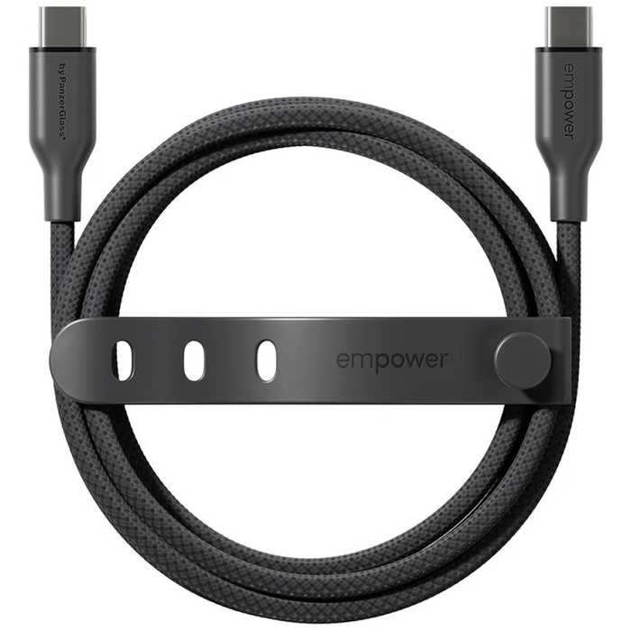 Kabel empower by PanzerGlass Racing 60W  USB-C do USB-C 2m czarny