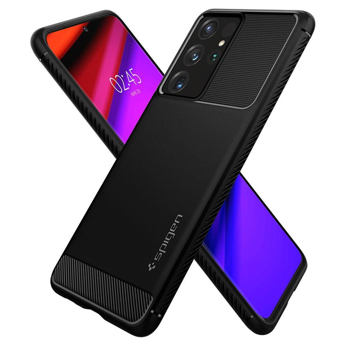 Cover SPIGEN Rugged Armor Galaxy S21 Ultra Matte Black Case