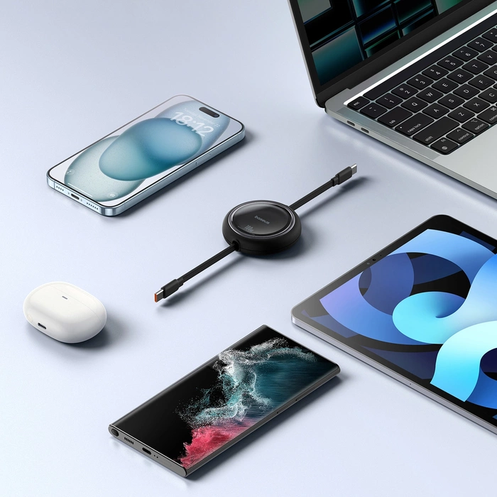 Baseus Free2Draw Mini USB-C - Câble rétractable USB-C 100W 1m - noir