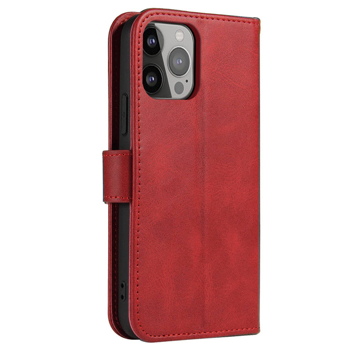 Wallet Case with Stand for iPhone 15 Pro Magnet Case - Red
