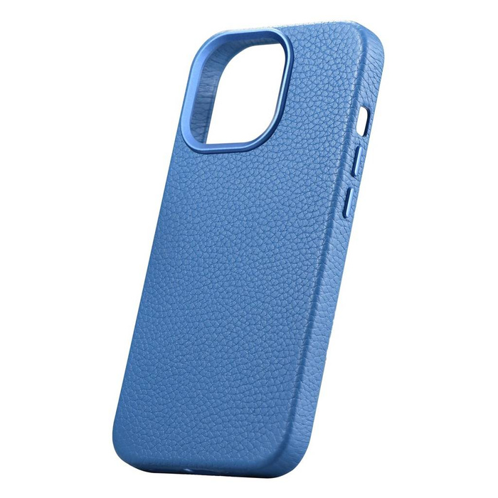 iCarer Litchi Premium Leather Case Leather Case iPhone 14 Pro Max Magnetic with MagSafe Light Blue (WMI14220712-LB)