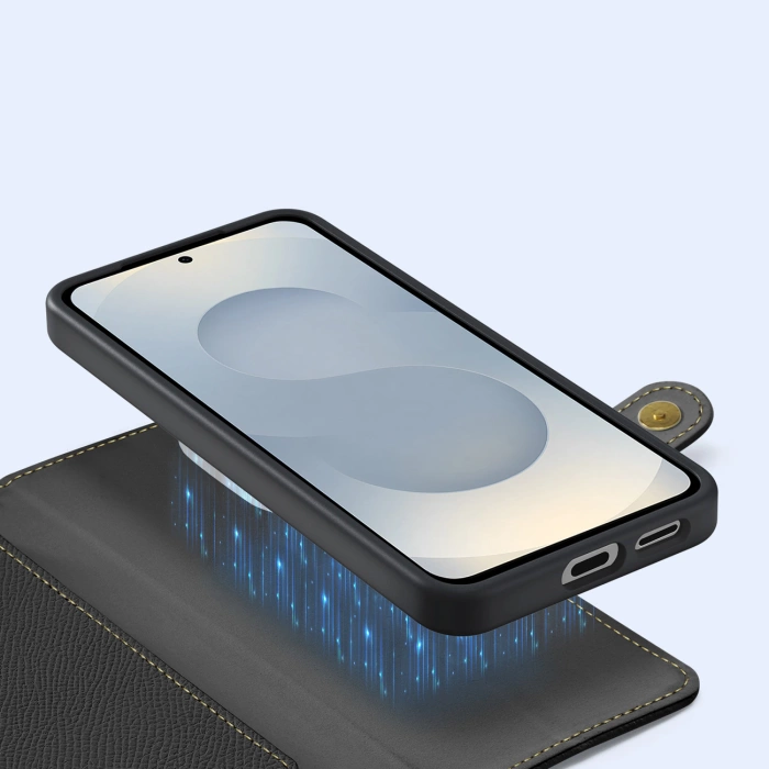 Dux Ducis Lava Case mit MagSafe für Samsung Galaxy S25 Edge - Schwarz