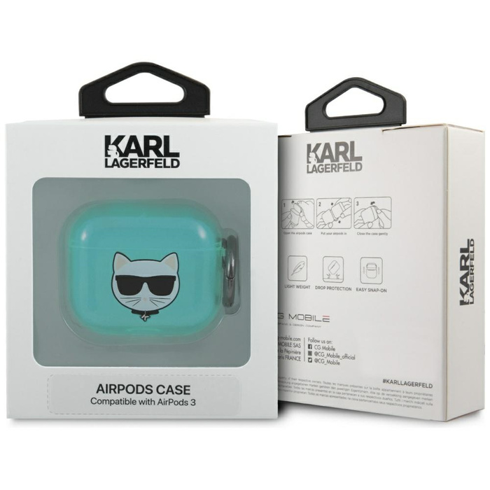  KARL LAGERFELD  Estuche de los AirPods 3 Choupette Azul