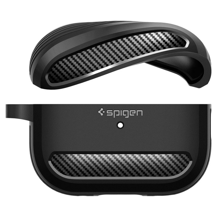 Funda Spigen Rugged Armor Apple AIRPODS PRO 1 / 2 MATTE NEGRO