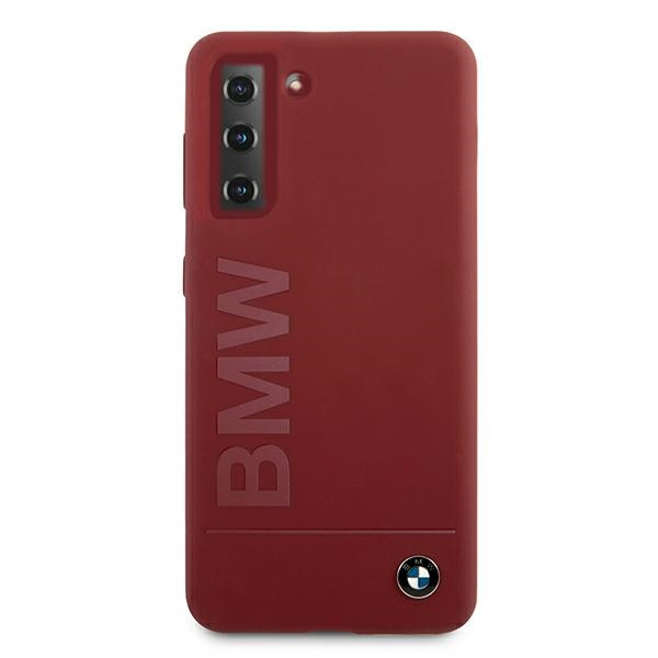 Cover BMW Samsung Galaxy S21 Plus Silicone Signature Logo BMHCS21MSLBLRE Rosso Hardcase