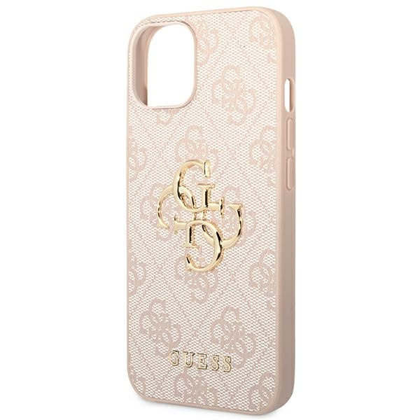 Hülle Guess iPhone 14 6.1" rosa/rosa hartcase 4G Big Metal Logo