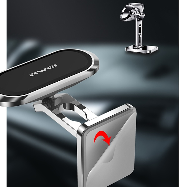 AWEI magnetyczny uchwyt samochodowy X19 na kokpit srebrno-czarny/silver-black