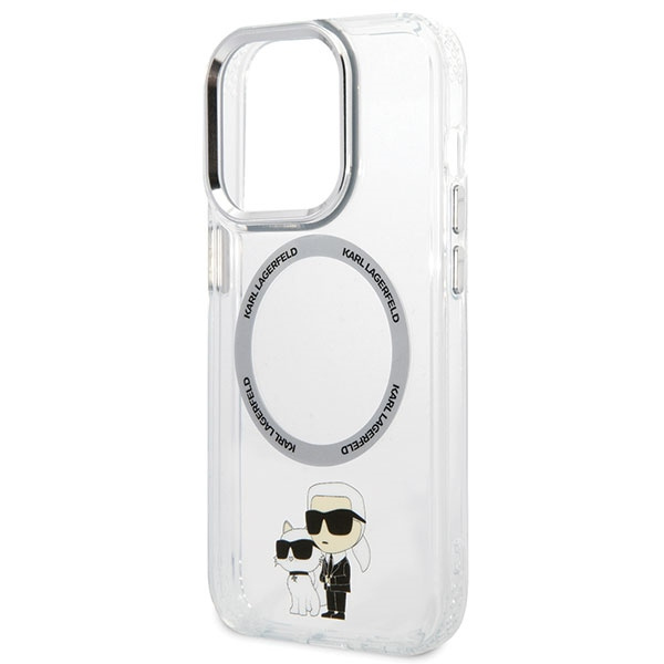 Hülle Karl Lagerfeld KLHMP13LHNKCIT iPhone 13 Pro 6.1" hardcase transparent Iconic Karl&amp;Choupette MagSafe Case