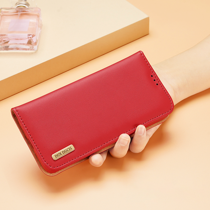 Dux Ducis Hivo Coque pour Samsung Galaxy S23 Ultra Flip Cover Wallet Stand RFID Blocking Marron