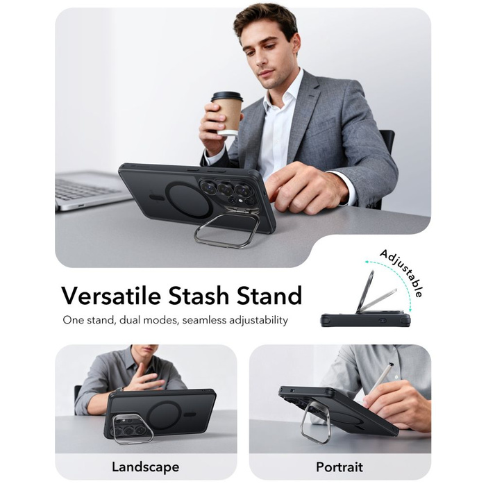 ESR CLASSIC HYBRID KICKSTAND MagSafe GALAXY S26 ULTRA GEFROSTET SCHWARZ