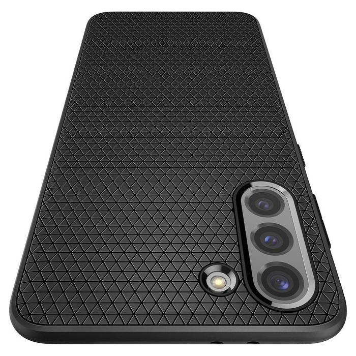 Hülle SPIGEN Liquid Air Galaxy S21 Matte Schwarz Schwarzes Gehäuse