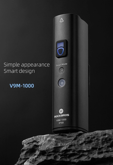 Rockbros V9M-1000 éclairage avant de vélo 1000lm - noir