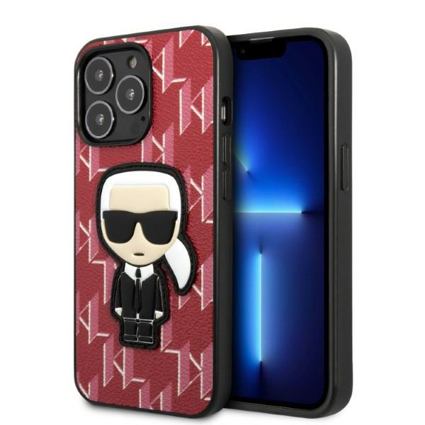 Funda Karl Lagerfeld Klhcp13lpmnikpi iPhone 13 Pro / 13 6.1" Hardcase Red/red Monogram Ikonik Patch Case